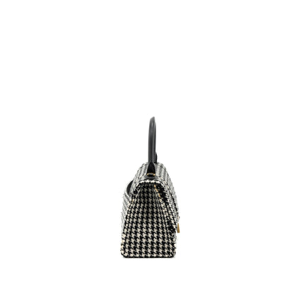 Balenciaga Hourglass S Wool Houndstooth Black/White
