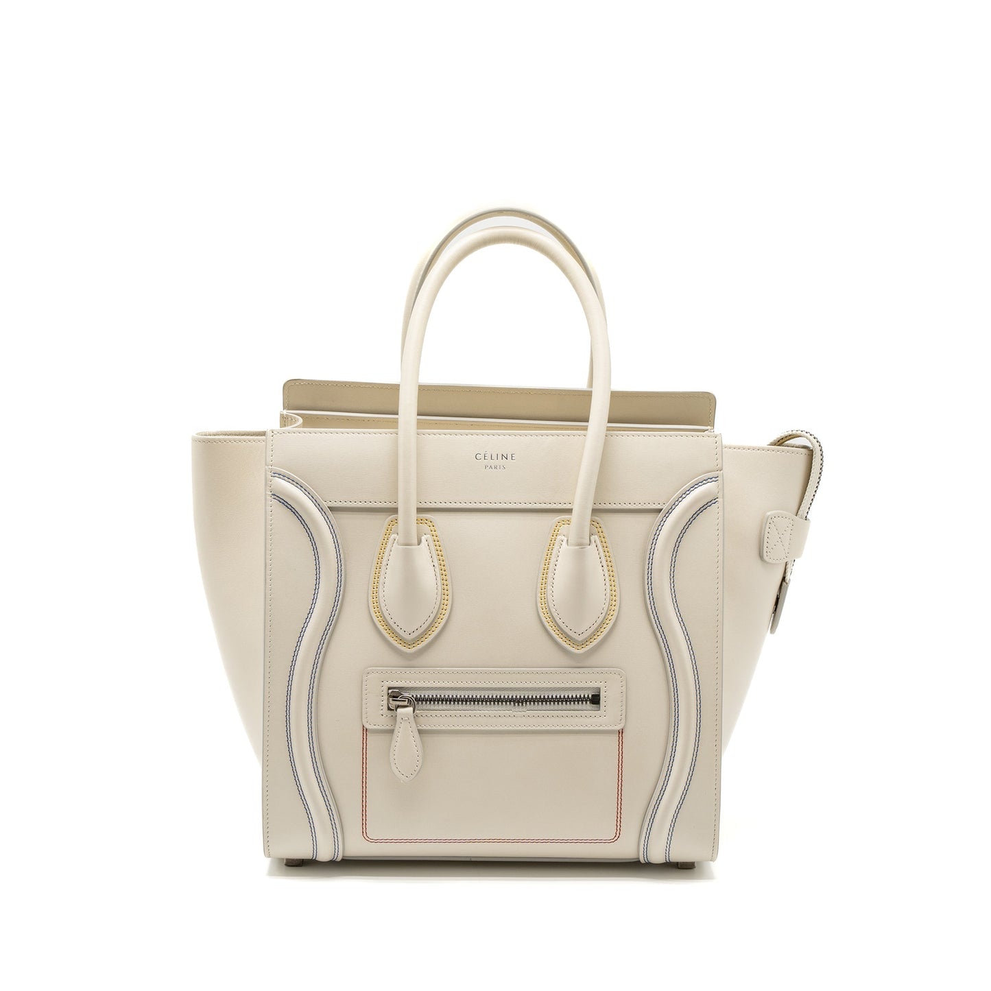 Celine Micro Luggage Purse Calfskin White