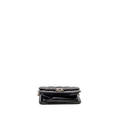 Dior Miss Dior Promenade Pouch Purse Lambskin Black