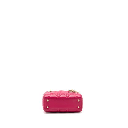 Dior mini lady dior lambskin pink