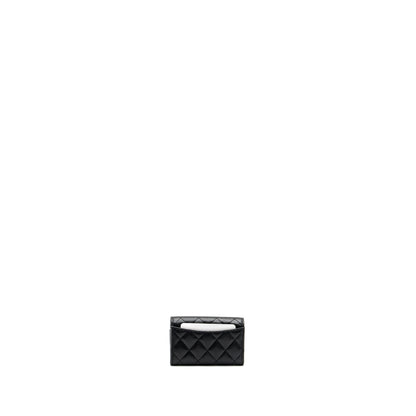 Chanel classic flap card holder caviar black GHW (microchip)