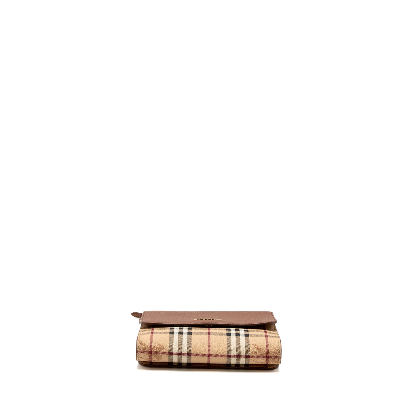 Burberry Flap Messenger Crossbody Purse Calfskin Brown/Multicolour