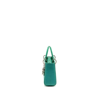 Dior Mini Lady Dior Lizard Green Crystal