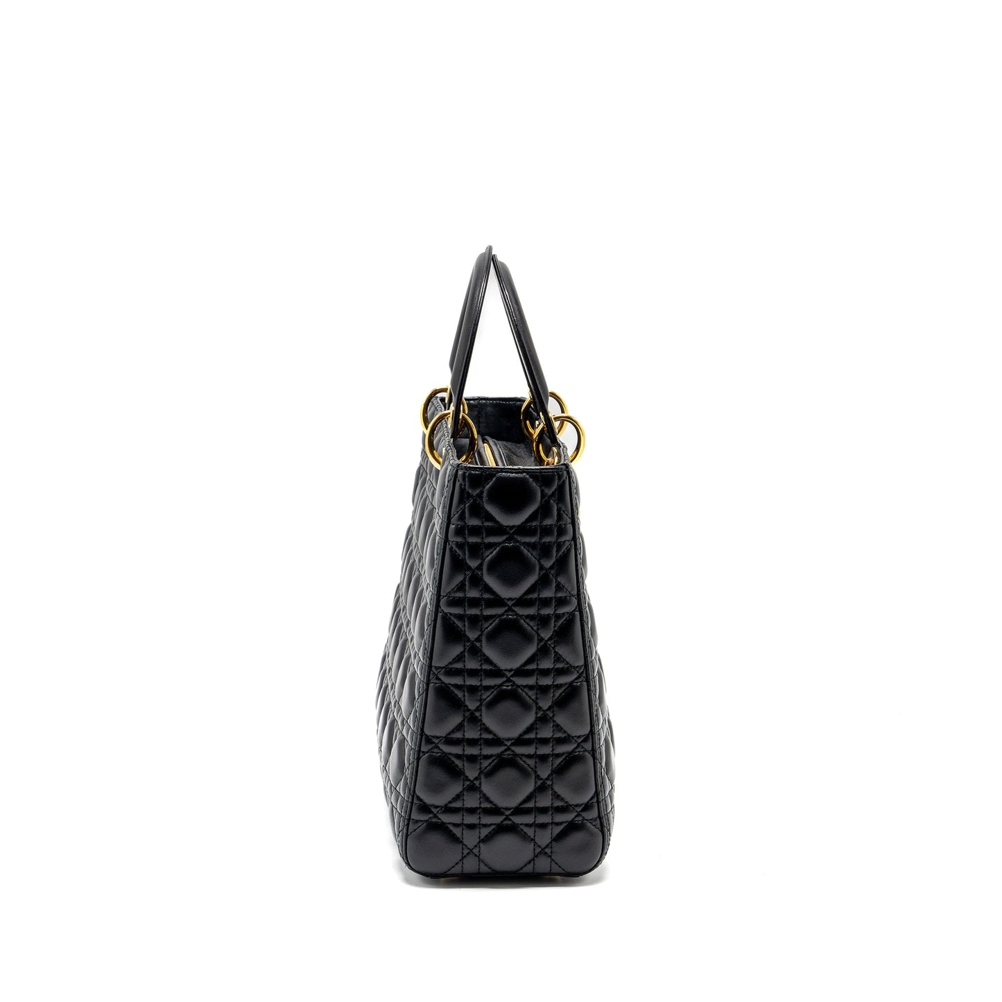 Dior Large Lady Dior Lambskin Black