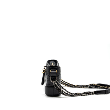 Chanel small Gabrielle hobo bag calfskin black multicolour Hardware