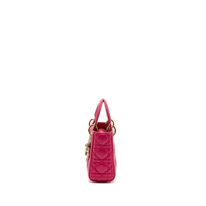 Dior mini lady dior lambskin pink
