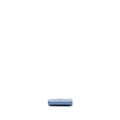 Chanel Classic Flap Card Holder Lambskin Light Blue LGHW