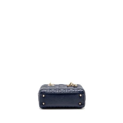 Dior My Small Lady Dior Lambskin Dark Blue