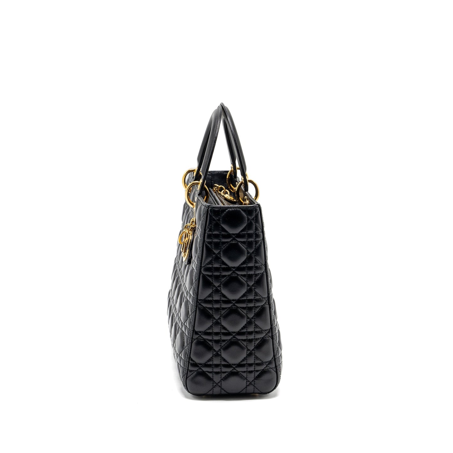 Dior Large Lady Dior Lambskin Black
