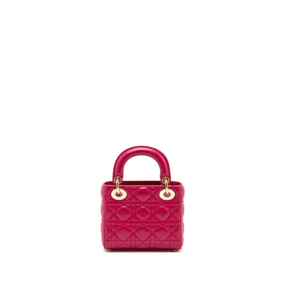 Dior mini lady dior lambskin pink