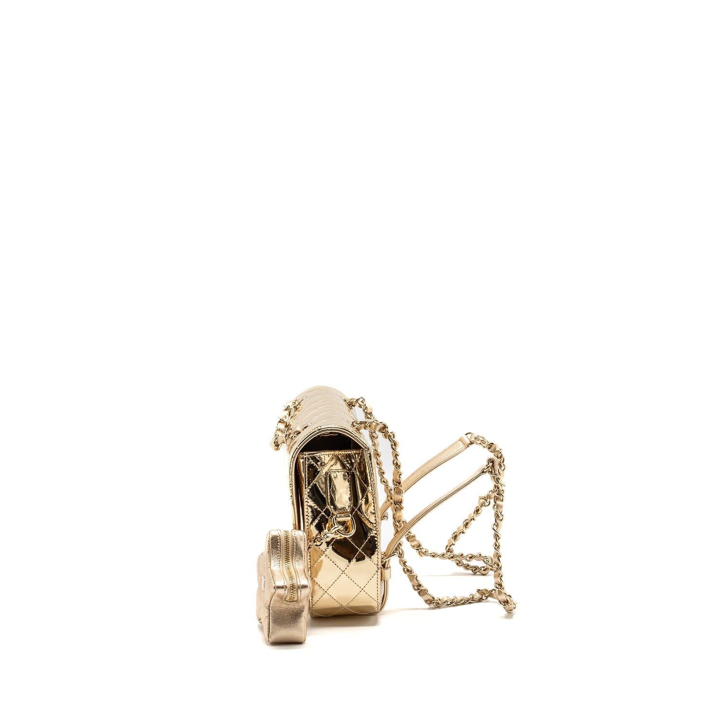 Chanel 24c backpack tar patent Gold LGHW (microchip)