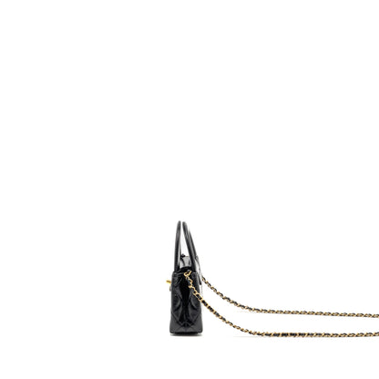 Chanel 24p Mini Nano Kelly Shopper Calfskin Black GHW (Microchip)
