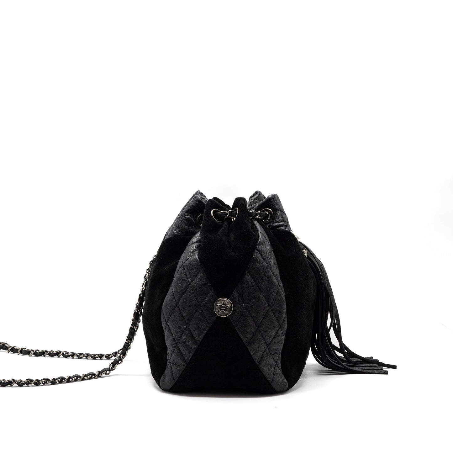 Chanel Bucket Bag Goatskin/Sue Calfskin Black SHW