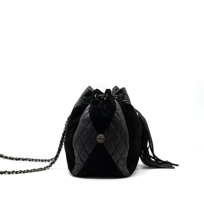 Chanel Bucket Bag Goatskin/Sue Calfskin Black SHW
