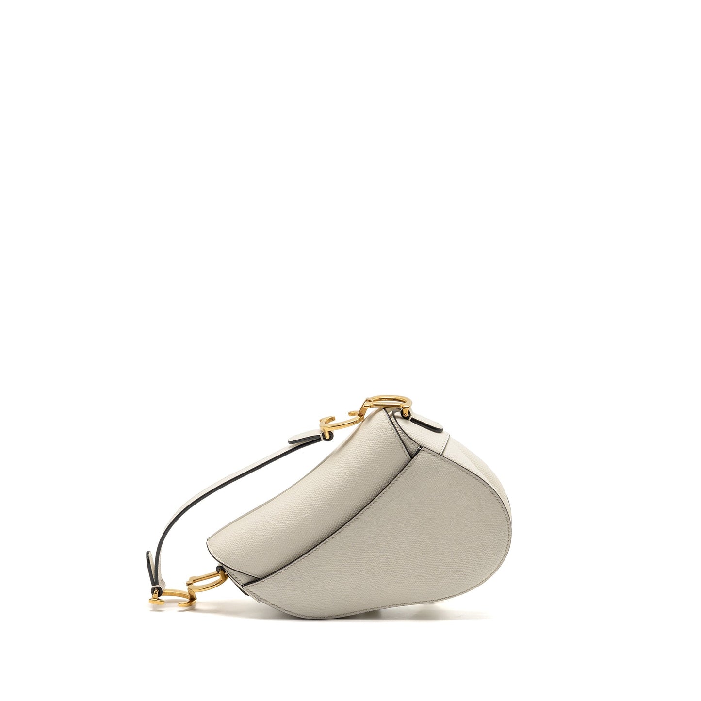 Dior Mini Saddle Purse calfskin white
