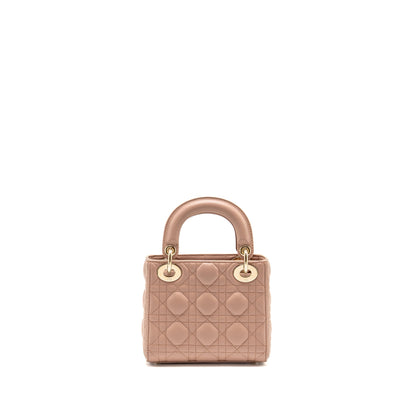 Dior Mini Lady Dior Purse Lambskin Blush