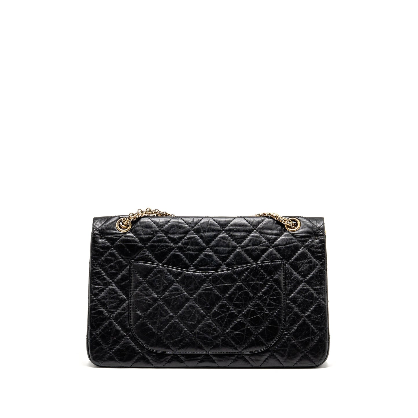 Chanel 2.55 227 reissue maxi flap bag aged calfskin black LGHW