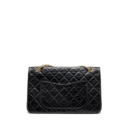 Chanel 2.55 227 reissue maxi flap bag aged calfskin black LGHW
