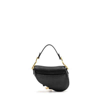 Dior Saddle Purse Calfskin Black