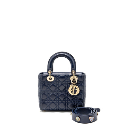 Dior My Small Lady Dior Lambskin Dark Blue