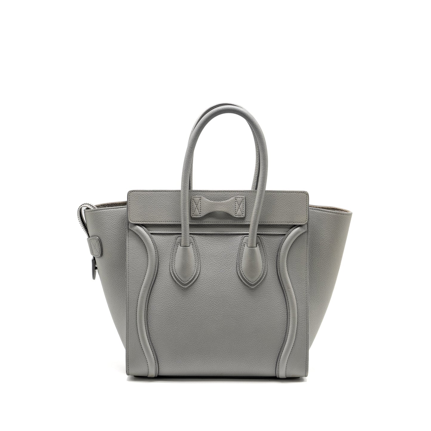 Celine Micro Luggage Purse Calfskin Light Grey
