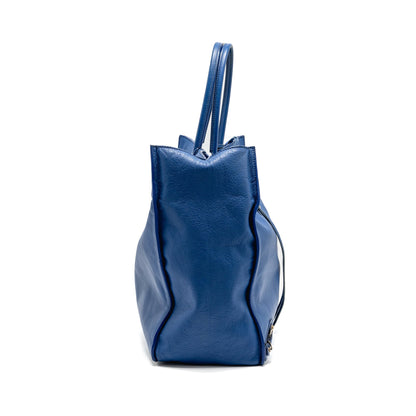 Balenciaga Papier A4 Tote Purse Leather Blue
