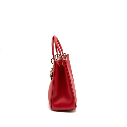 Dior Diorissimo Purse Calfskin Red/ Pink