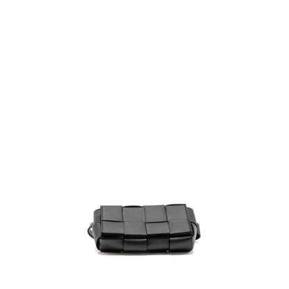 Bottega Veneta Cassette Belt Purse Lambskin Black