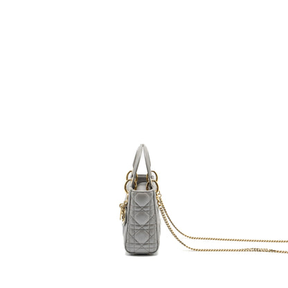 Dior Mini Lady Dior Lambskin Grey