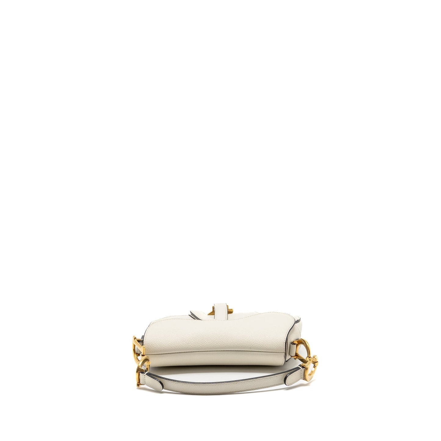 Dior Mini Saddle Purse calfskin white