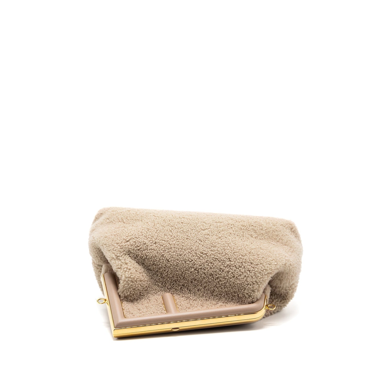 Fendi First Medium Lambskin /Shearling light Beige