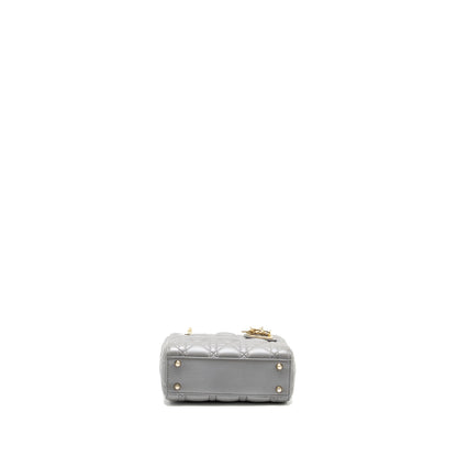 Dior Mini Lady Dior Lambskin Grey
