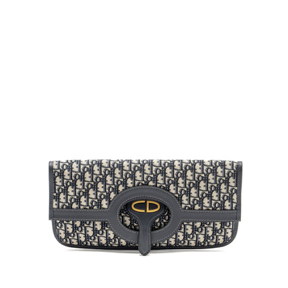 Dior Folder Clutch Blue Dior Oblique Canvas/Leather