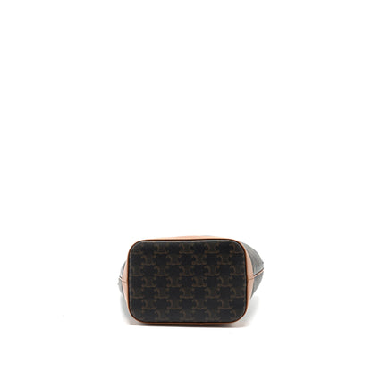Celine small bucket TRIOMPHE CANVAS CALFSKIN