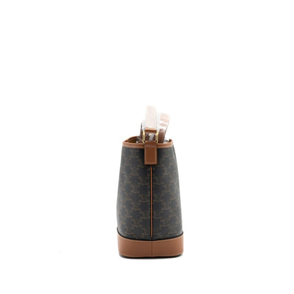Celine small bucket TRIOMPHE CANVAS CALFSKIN