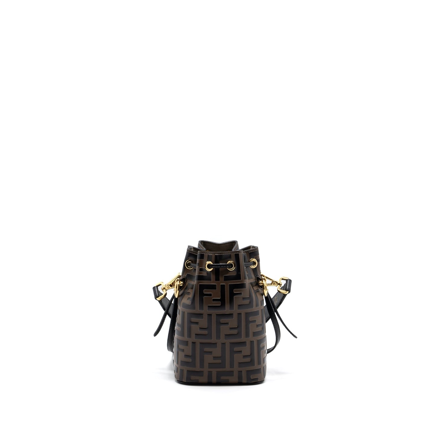 Fendi mini mon tresor bucket Purse calfskin brown / black