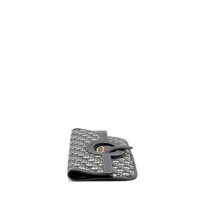 Dior Folder Clutch Blue Dior Oblique Canvas/Leather
