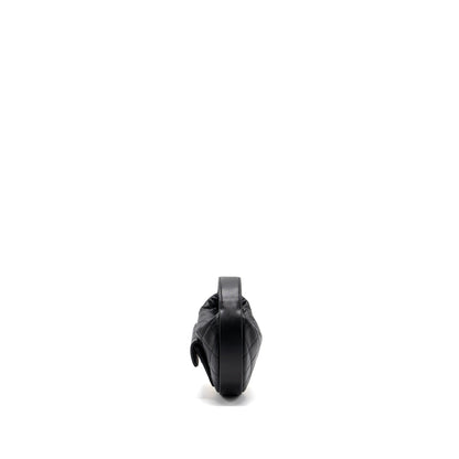 Chanel 23B round clutch caviar black GHW (microchip)