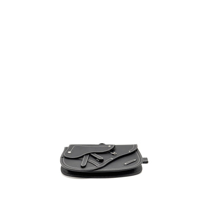 Dior x Kaws Pouch Saddle Purse Leather Black