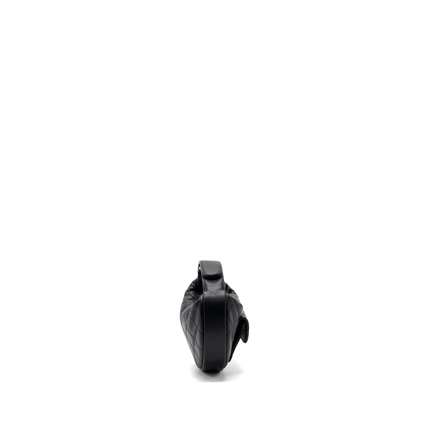 Chanel 23B round clutch caviar black GHW (microchip)