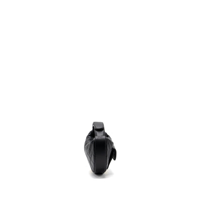 Chanel 23B round clutch caviar black GHW (microchip)
