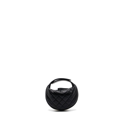 Chanel 23B round clutch caviar black GHW (microchip)