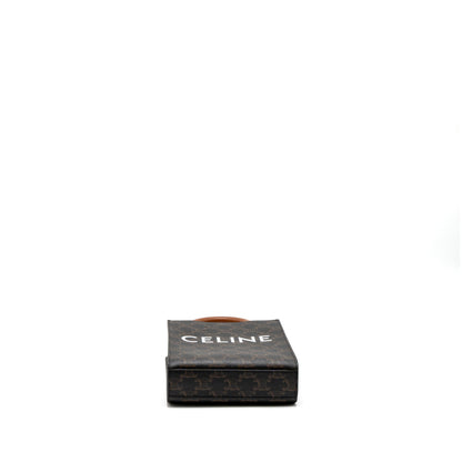 Celine Mini Vertical Cabas Triomphe Canvas Brown