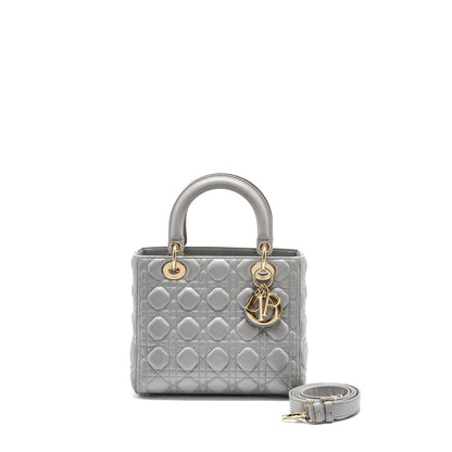Dior Medium Lady Dior Lambskin Grey