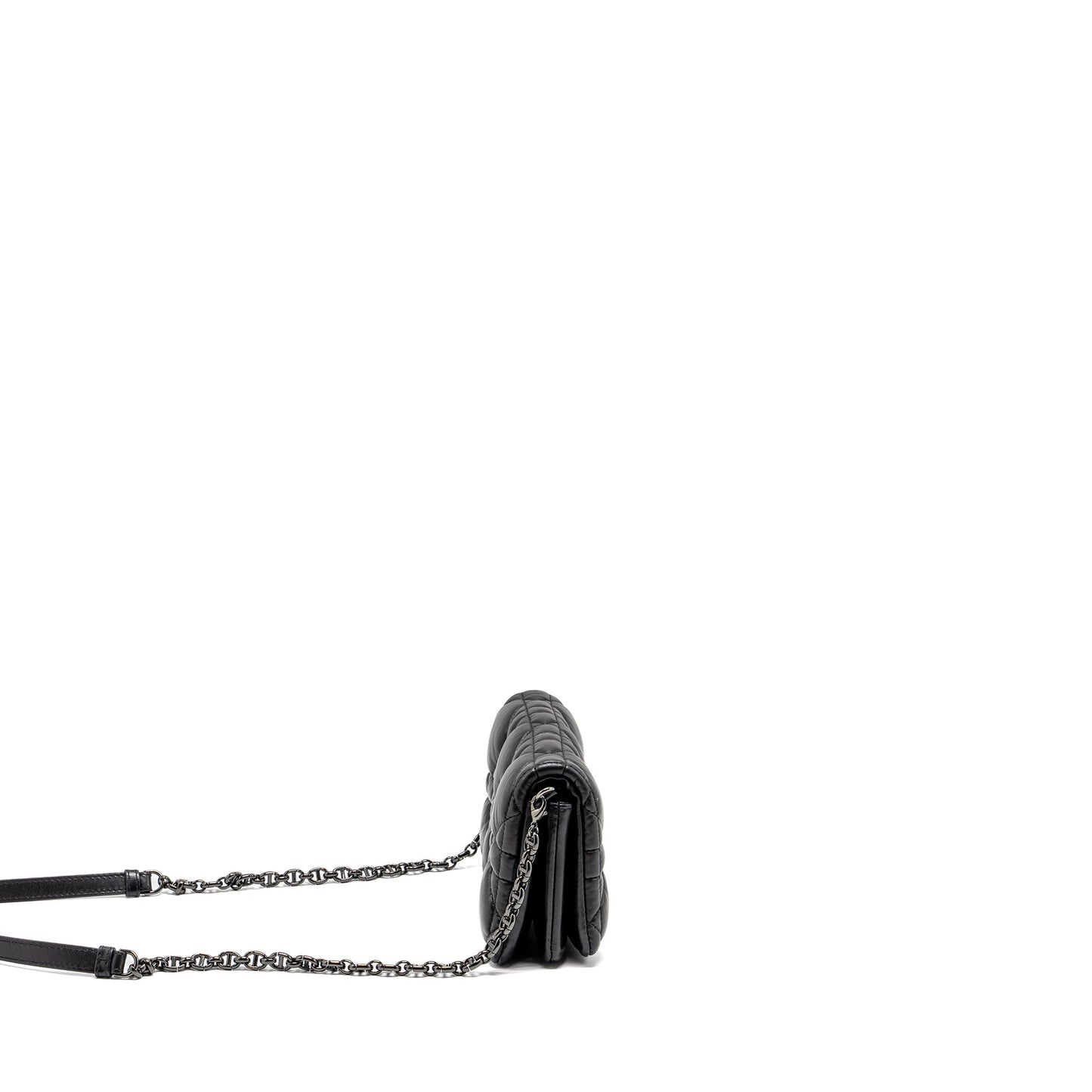 Dior Mini Caro Flap Purse Calfskin Black/ Black Hardware