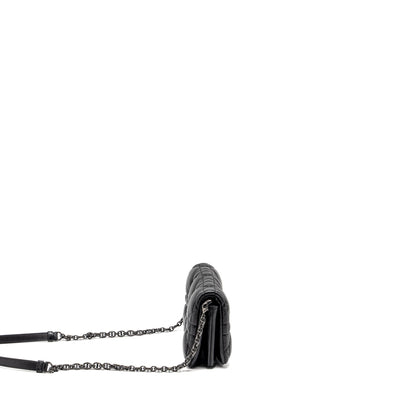 Dior Mini Caro Flap Purse Calfskin Black/ Black Hardware