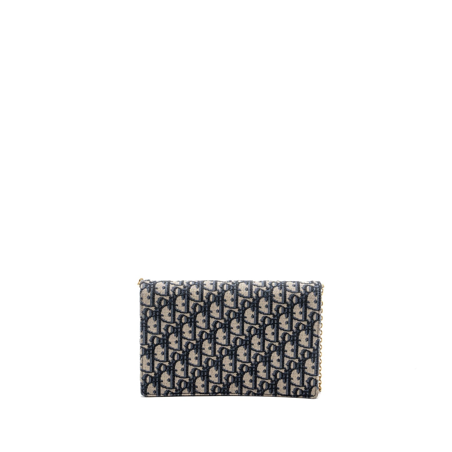 Dior Saddle Flap Purse Blue Dior Oblique Embroidery