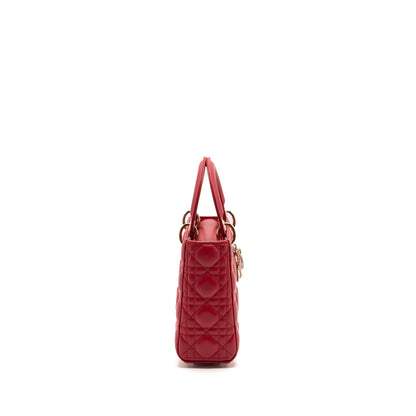 Dior Small Lady Dior Lambskin Red