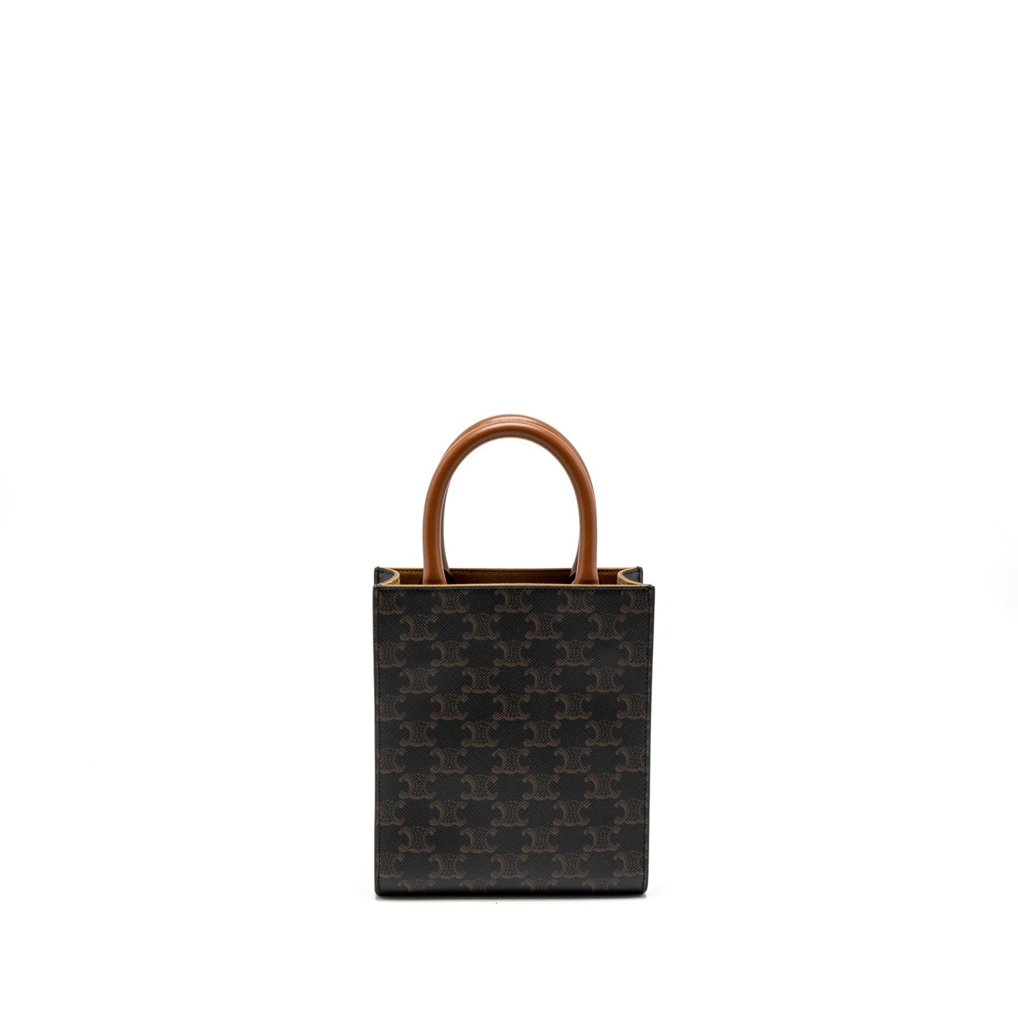 Celine Mini Vertical Cabas Triomphe Canvas Brown