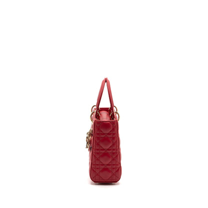 Dior Small Lady Dior Lambskin Red